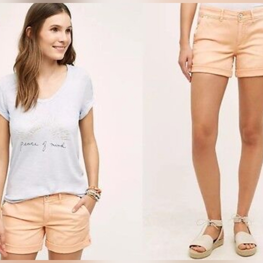 ❤️ ANTHOPOLOGIE PILCRO HYPHEN STRETCH COTTON SHORTS, 8 (29) - Picture 3 of 9